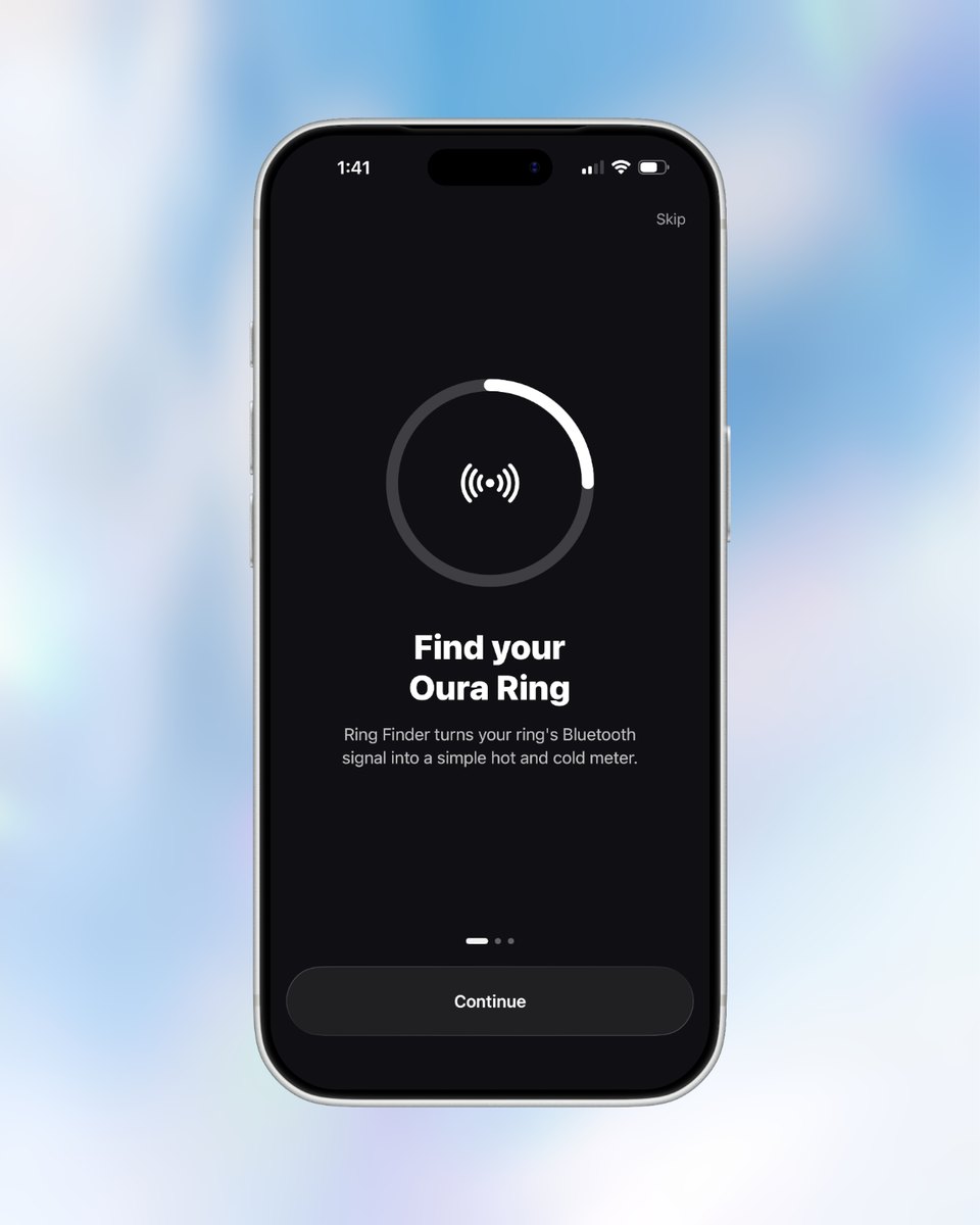 Ring Finder onboarding explaining the hot and cold meter